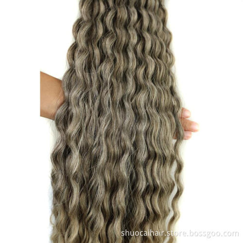 30 Inch Bohemia Crochet Hair Extensions Goddess Synthetic Braiding hair Curly Colored Long Soft Synthetic Hair Extensions